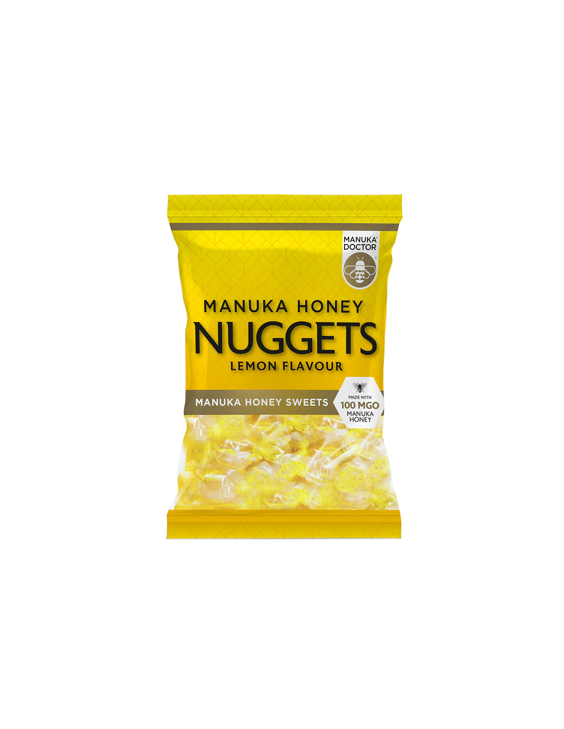 Pepite di miele di Manuka al gusto di limone realizzate con miele di Manuka 100 MGO, 120 g