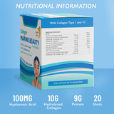 Fish Collagen Marine Beauty 10000 mg con acido ialuronico 100 mg /20 x 25 ml/