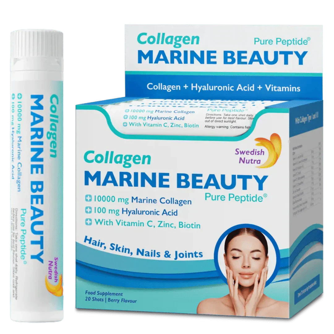 Fish Collagen Marine Beauty 10000 mg con acido ialuronico 100 mg /20 x 25 ml/