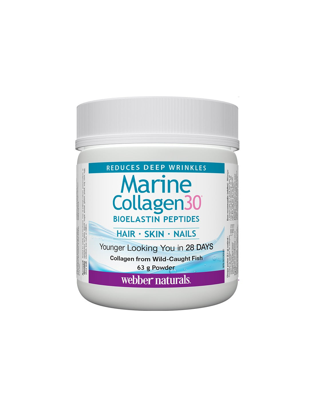 Peptidi di Bioelastina Marine Collagen30® - Collagene marino con peptidi di bioelastina, polvere da 63 g