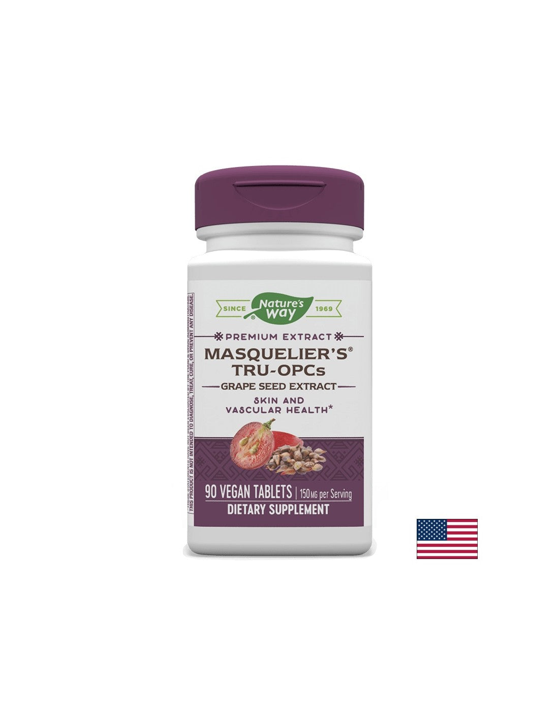 Estratto di semi d'uva Masquelier's® Tru-OPCs™, 90 compresse Nature's Way