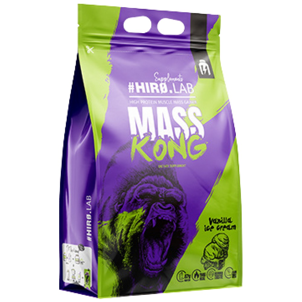 Mass KONG | A basso contenuto di zucchero & Grassi ~ Gainer ad alto contenuto proteico - 3000 grammi