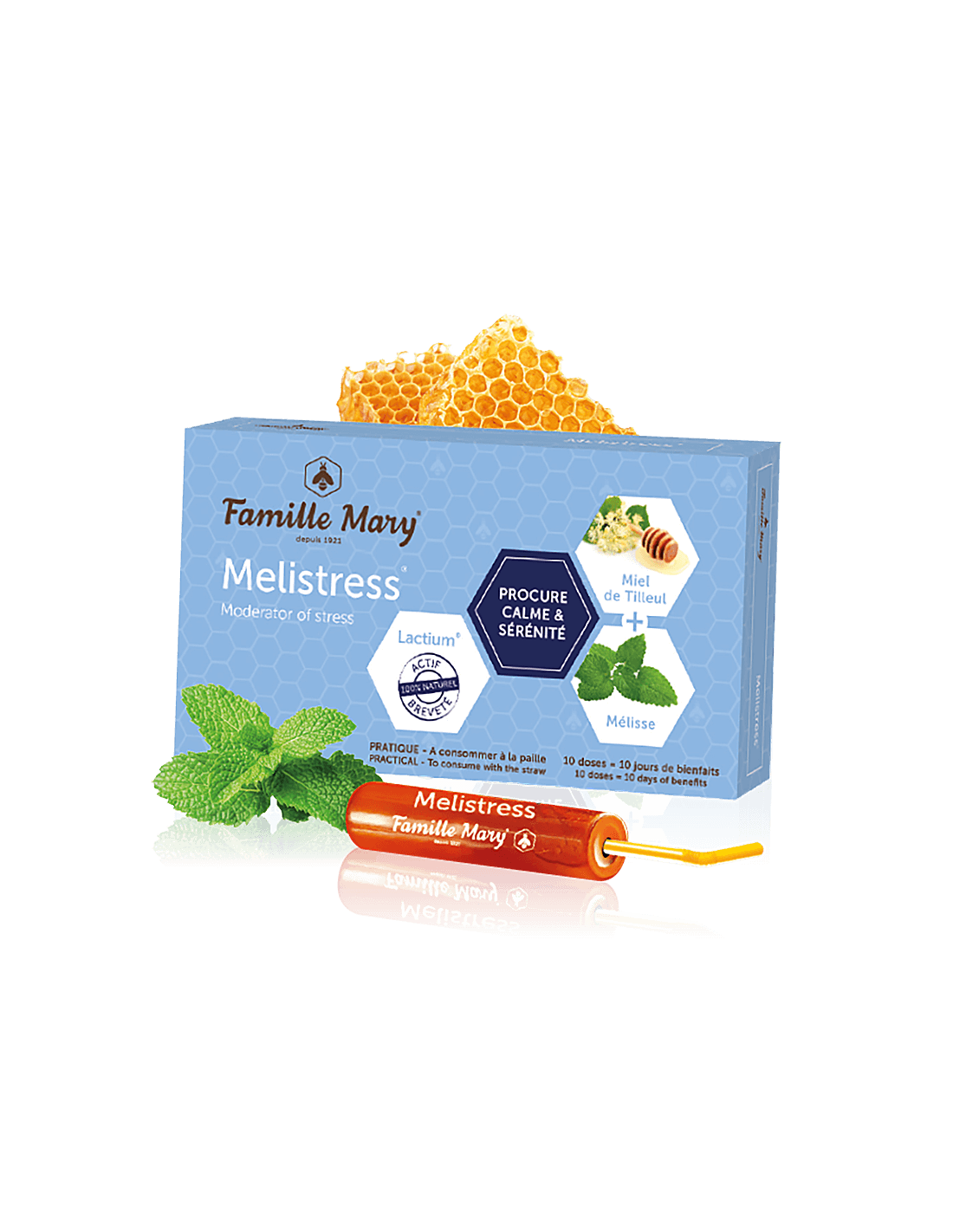 Fiale antistress (con melissa e miele) Melistress, 10 pz.