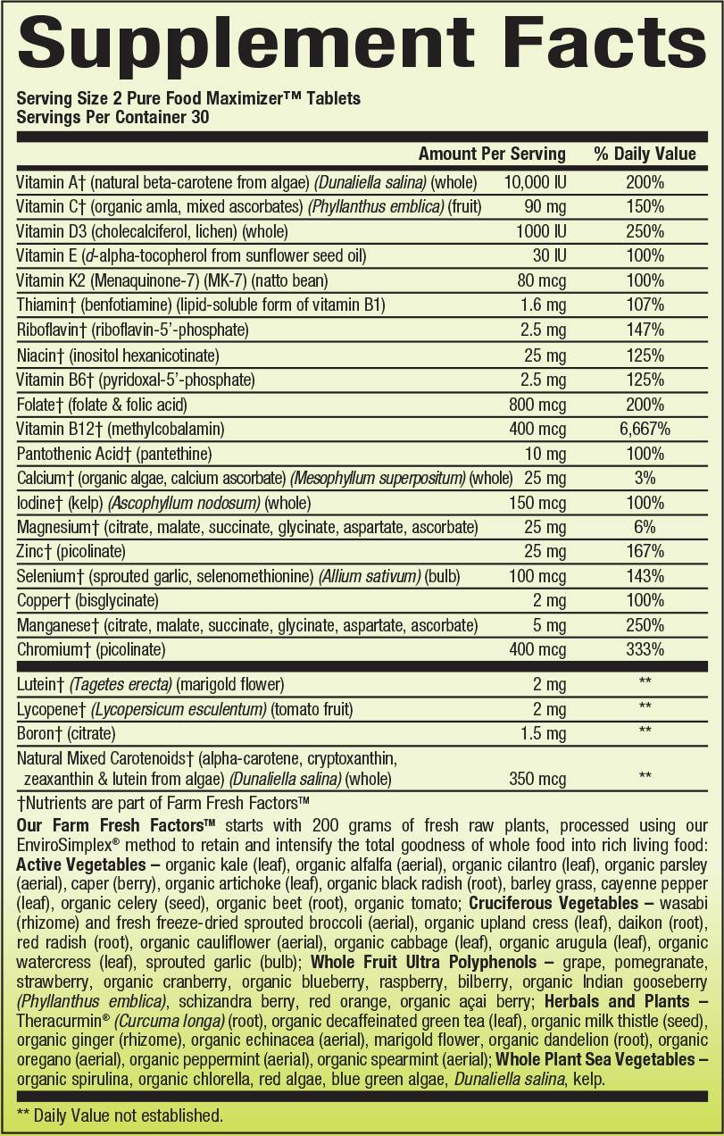 Multivitaminico e minerali da uomo NON OGM 60 compresse