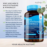 Multivitaminici e Minerali da Uomo 180 Compresse Vegane