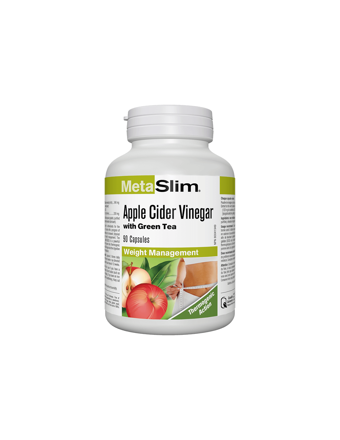 Aceto di sidro di mele Metaslim® - Aceto di mele + Tè verde, 90 capsule