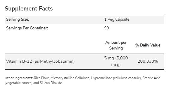Metile B-12 5000 mcg - 90 capsule