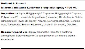 Miaroma Rilassante Lavanda | Spray per il sonno - 100 ml