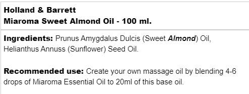 Miaroma Olio di Mandorle Dolci - 100 ml