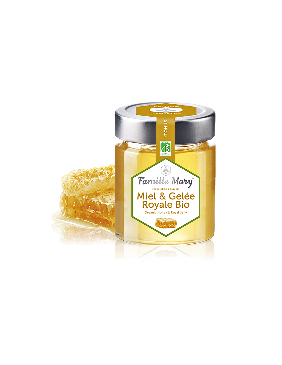 Miele & Gelée Royale Bio/Miele di acacia bio + pappa reale, 170 g Famille Mary