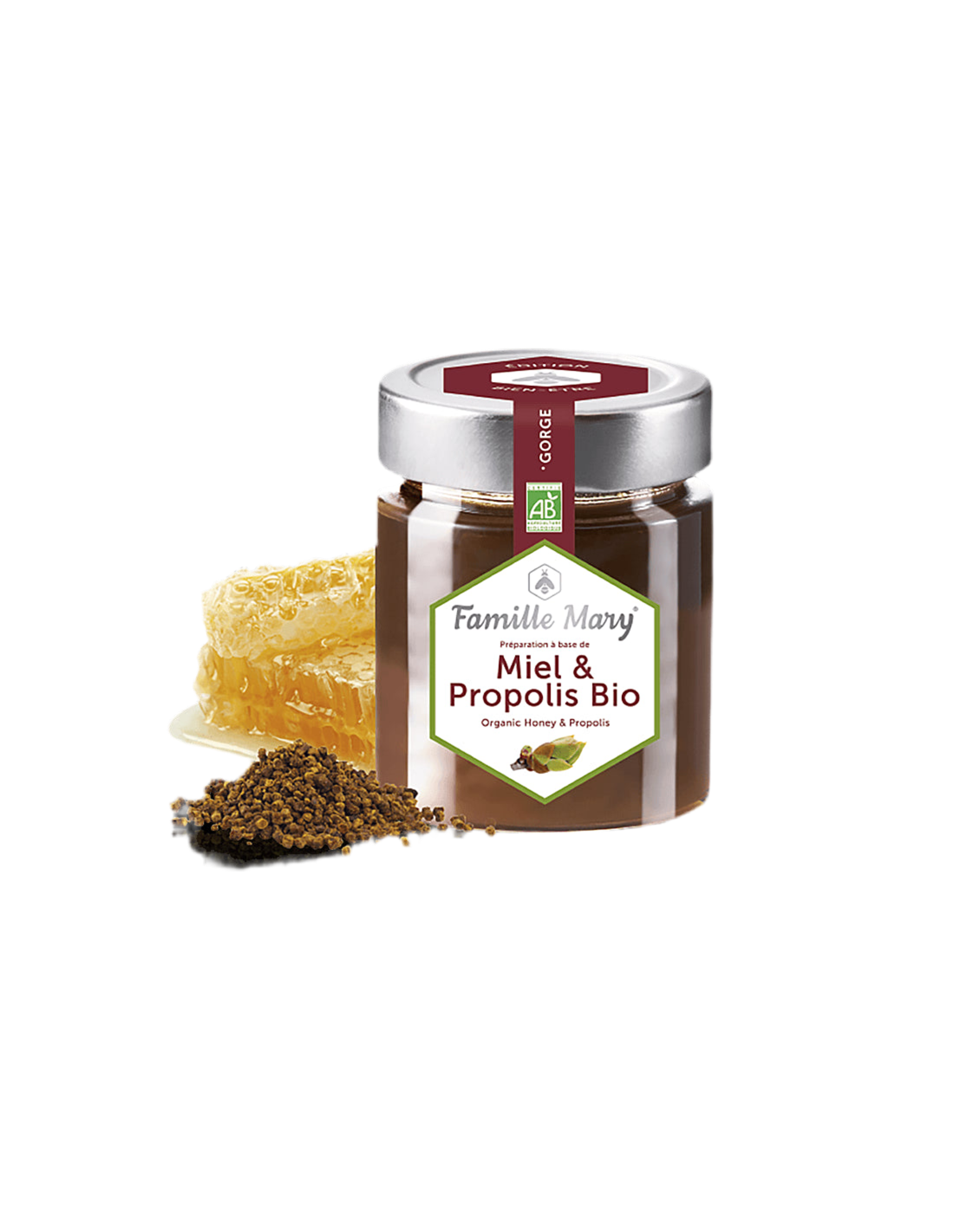 Miele & Propoli Bio/Miele di acacia bio + propoli, 170 g Famille Mary