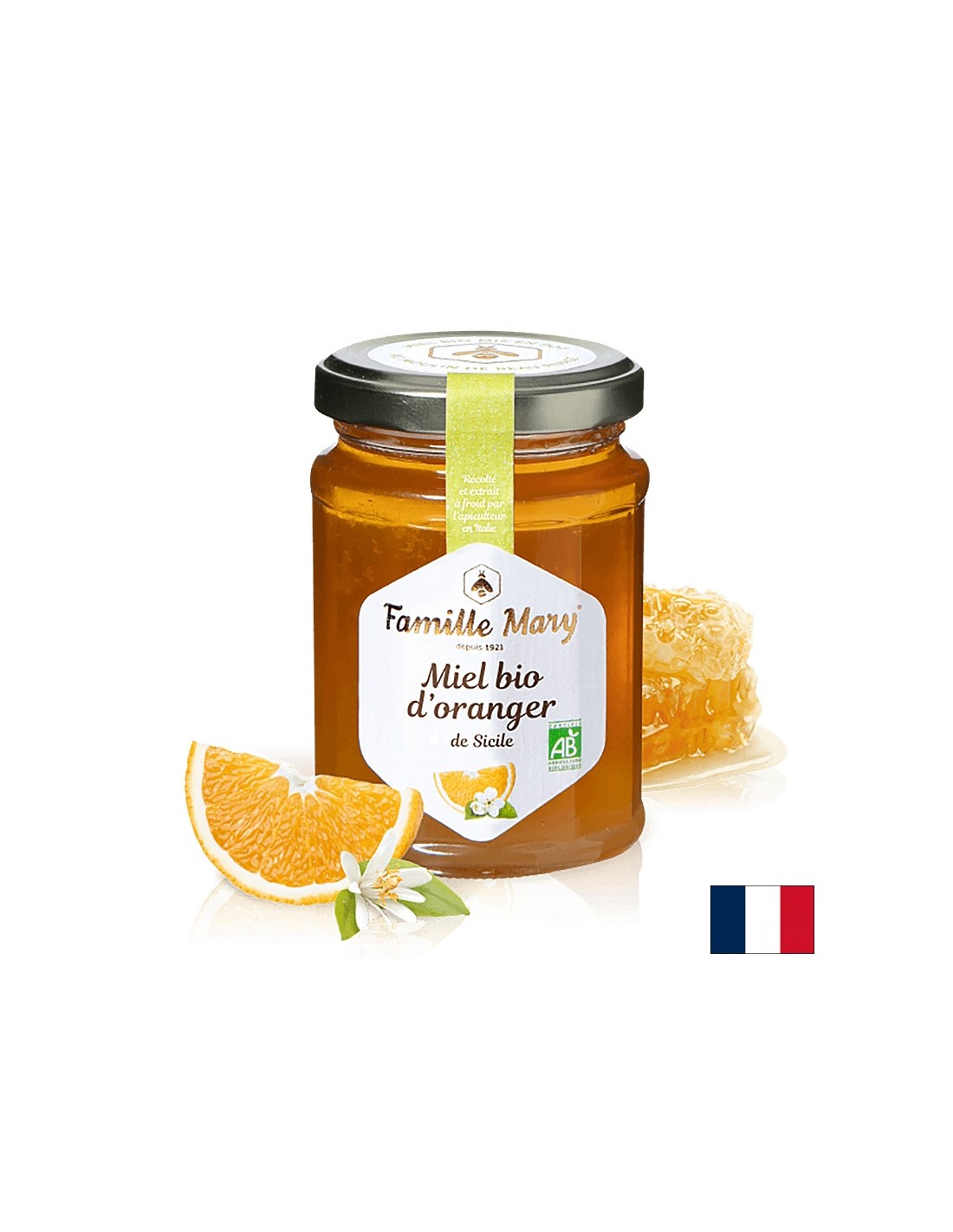 Miele biologico di fiori d'arancio - Miel bio d'orange, 230 g