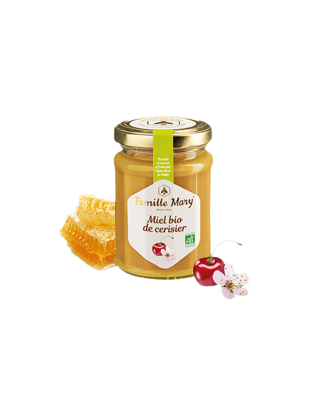 Miel bio de cerisier/Miele di fiori di ciliegio biologico, 230 g Famille Mary