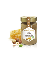 Miele colorato biologico alle nocciole - Miele et noisette bio, 240 g