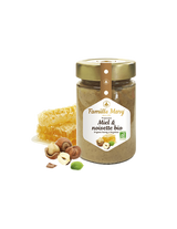 Miele colorato biologico alle nocciole - Miele et noisette bio, 240 g