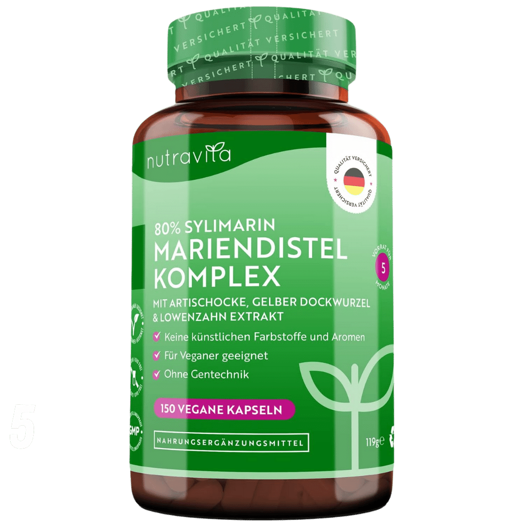 Complesso di cardo mariano (80% silimarina) - 150 capsule <tc>Nutravita</tc>