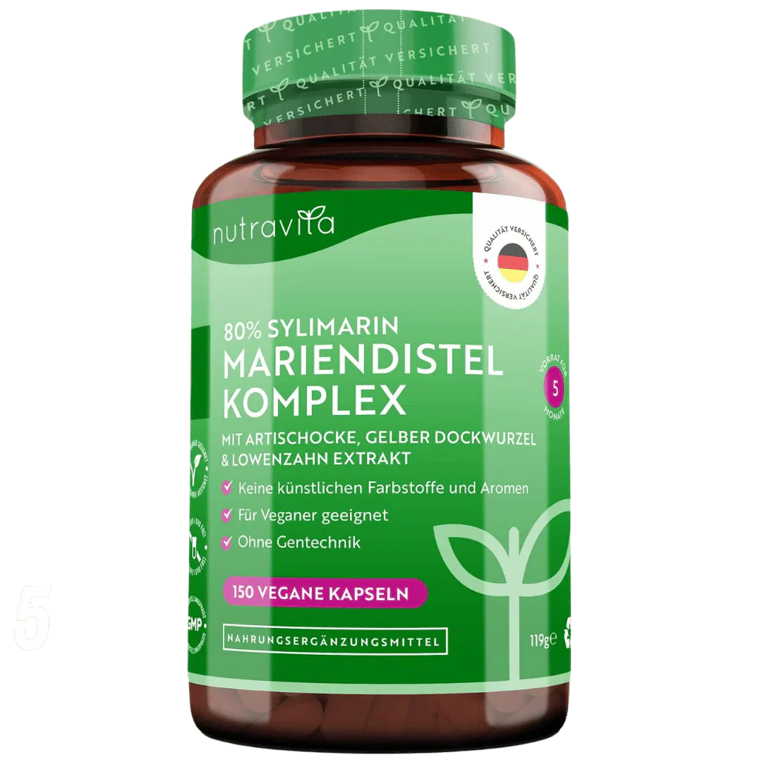 Complesso di cardo mariano (80% silimarina) - 150 capsule <tc>Nutravita</tc>