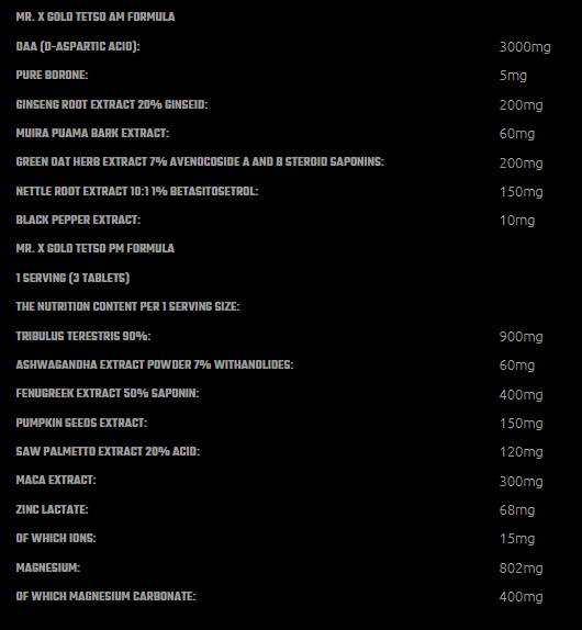 Mr. X Gold Testo Formula AM/PM