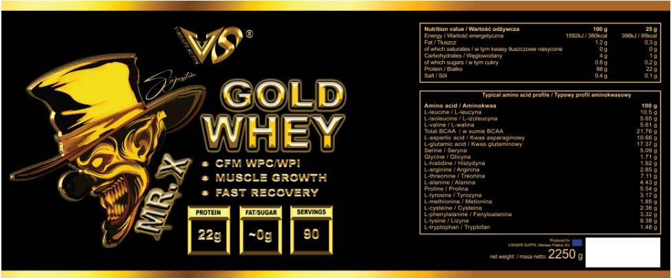 Mr. X Gold Whey 2250 grammi