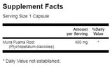 Muira Puama Radice 400 mg 90 capsule