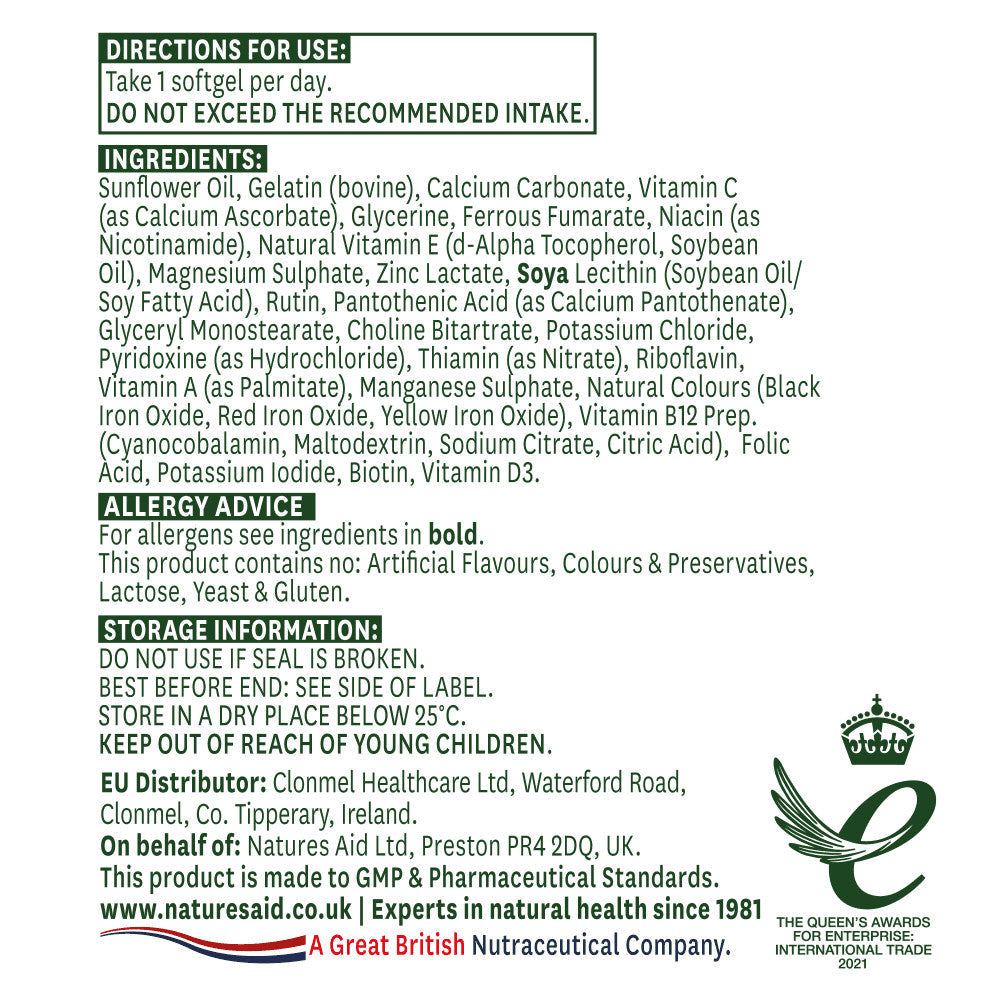 Multivitaminici & Minerali (Multivitaminici) & Minerali) 90 capsule molli NaturesAid