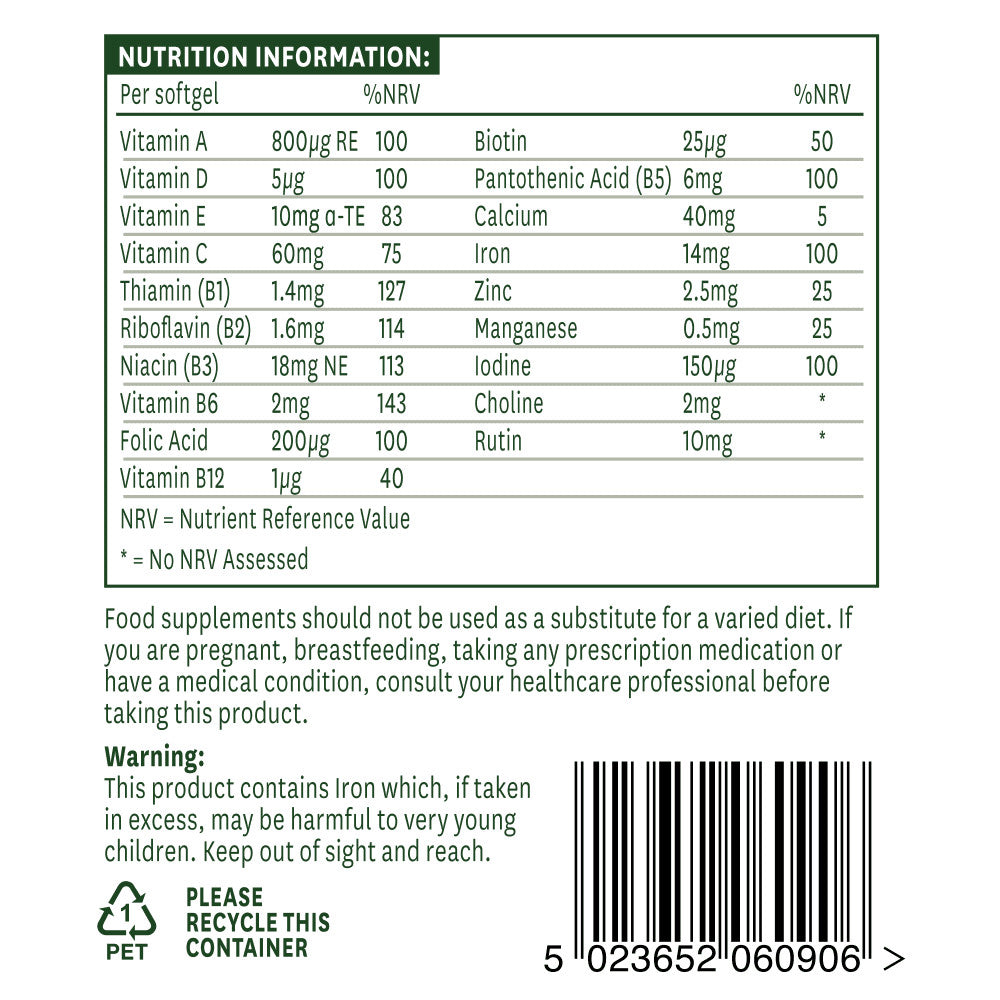Multivitaminici & Minerali (Multivitaminici) & Minerali) 90 capsule molli NaturesAid