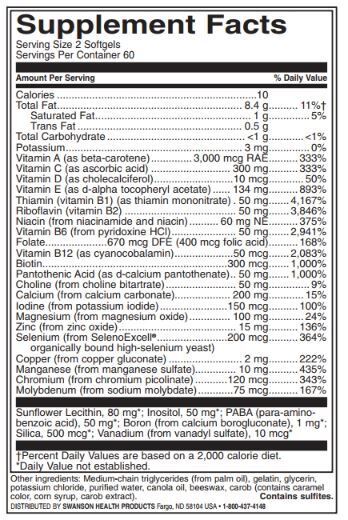 Multi senza ferro | Alta potenza - 120 capsule di gel