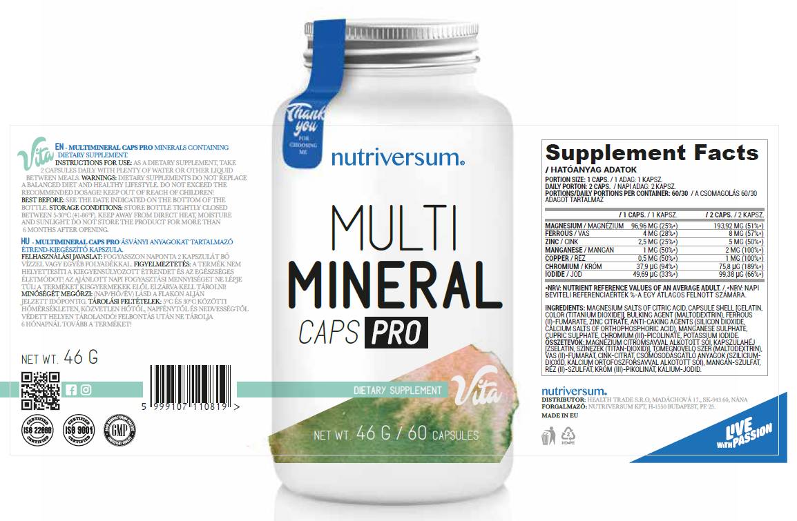 MultiMineral Caps Pro - 60 capsule