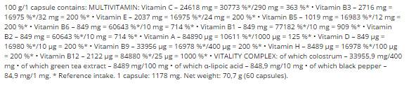 Capsule compresse multivitaminiche - 60 capsule