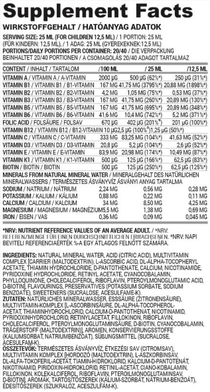 Liquido multivitaminico | Senza Zucchero 500 ml