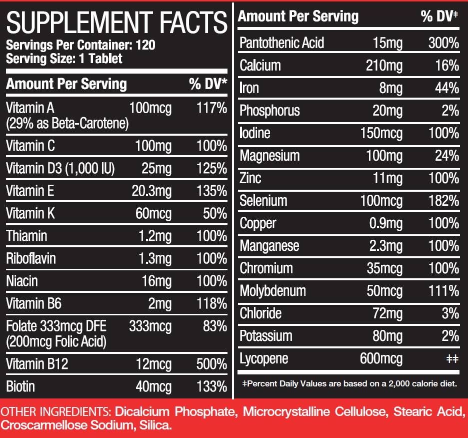 Compresse multivitaminiche 120 compresse