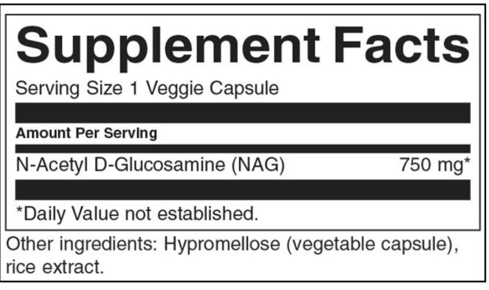 N-Acetil D-Glucosamina (NAG) 750 mg - 60 capsule