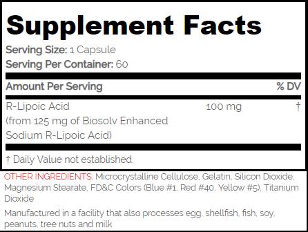 NA-R-ALA 100 mg/R-ALA stabile - 60 capsule
