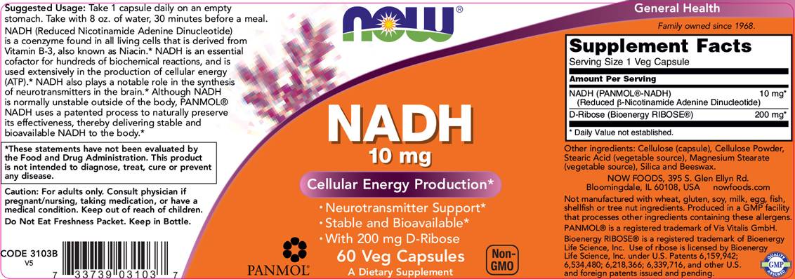 NADH 10 mg + 200 mg Ribosio [60 capsule]