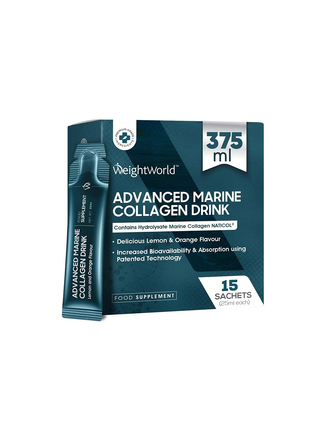 Cura dei capelli, della pelle e delle articolazioni - Naticol collagene marino idrolizzato 5g, soluzione orale, 15 bustine x 25 ml