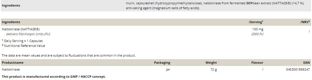 Nattokinase 100 mg/2000 FU - 90 capsule