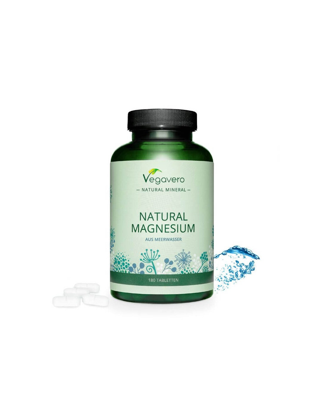 Magnesio naturale, 180 compresse, 100% vegano <tc>Vegavero</tc>