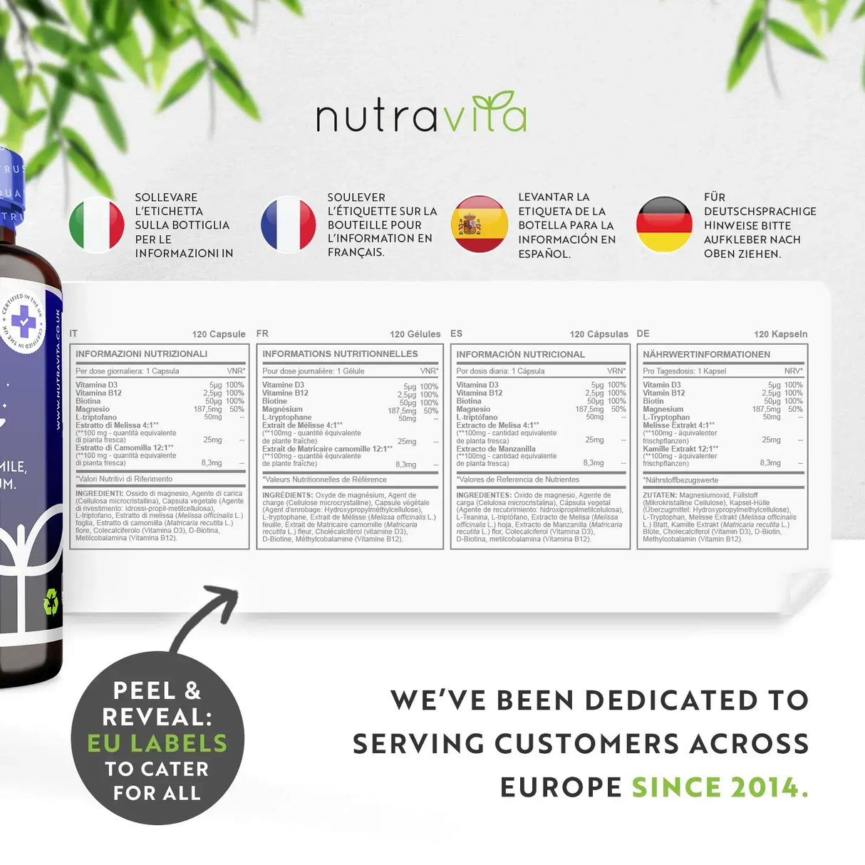 Complesso naturale per il sonno notturno 120 capsule. <tc>Nutravita</tc>