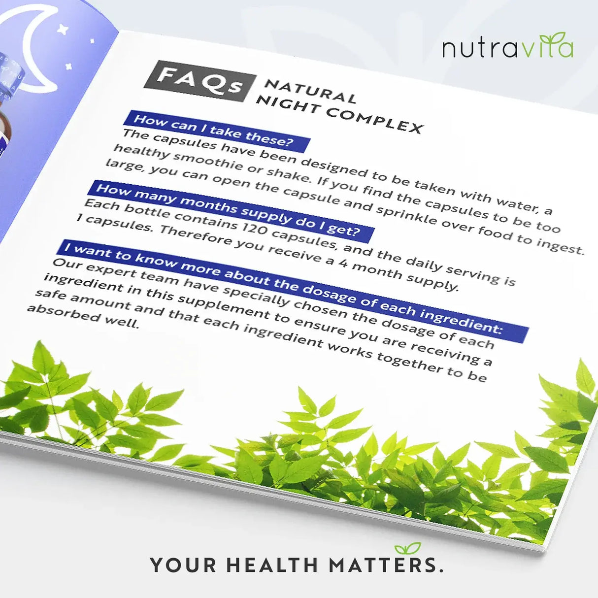 Complesso naturale per il sonno notturno 120 capsule. <tc>Nutravita</tc>