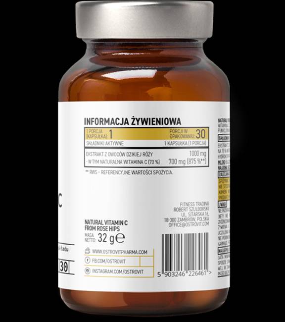 Vitamina C naturale 1000 mg/di rosa canina 30 capsule