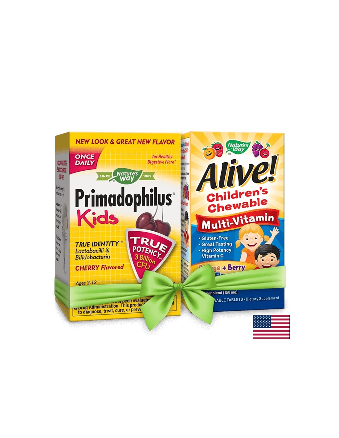 Pacchetto probiotico e multivitaminico per bambini