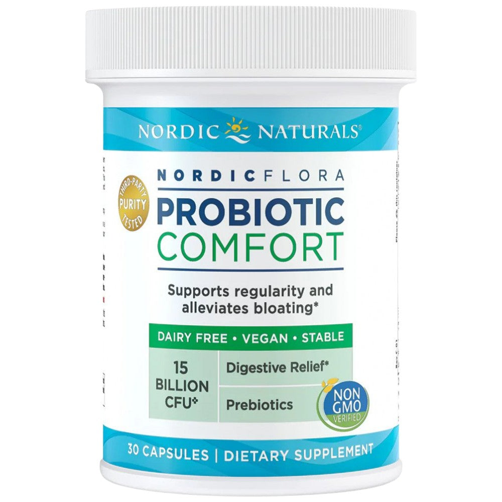 Comfort probiotico Nordic Flora | 15 miliardi di cellule attive - 30 capsule di gel