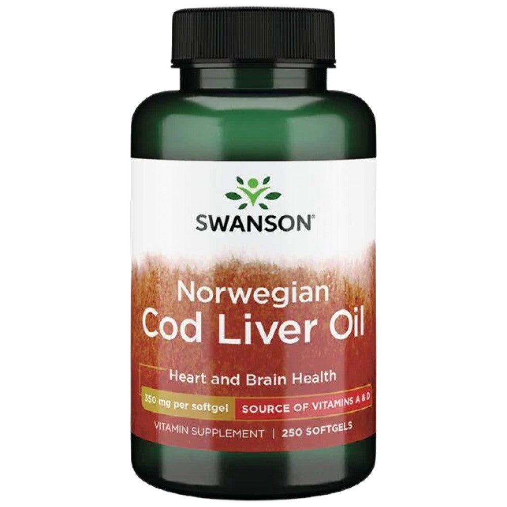 Olio di Fegato di Merluzzo Norvegese 350 mg 250 Capsule gel