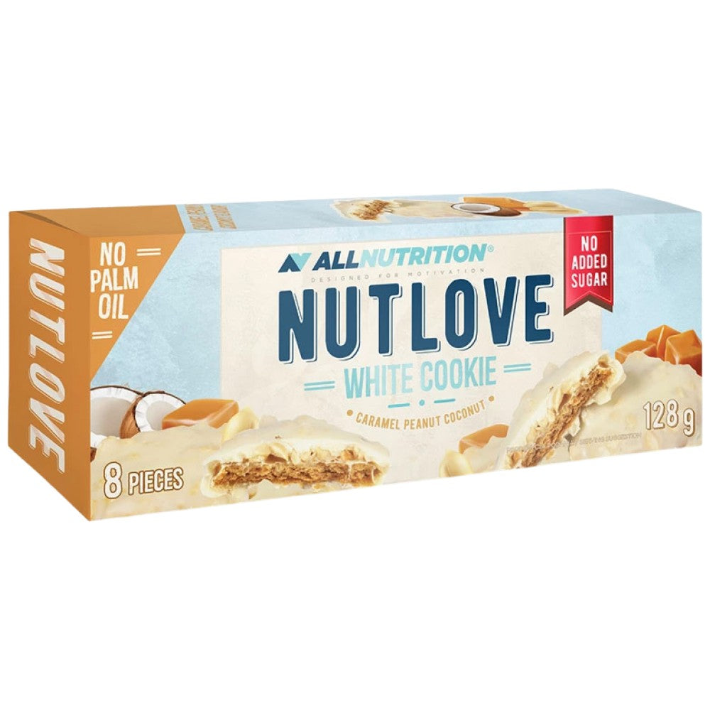 Biscotto bianco NutLove | Caramello, arachidi & Cocco - 128 grammi