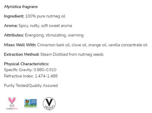 Olio di noce moscata | Myristica Fragrans pura al 100% - 30 ml