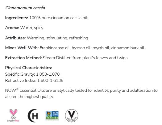 Olio di cassia di cannella | Cinnamomum Cassia al 100% puro - 10 ml
