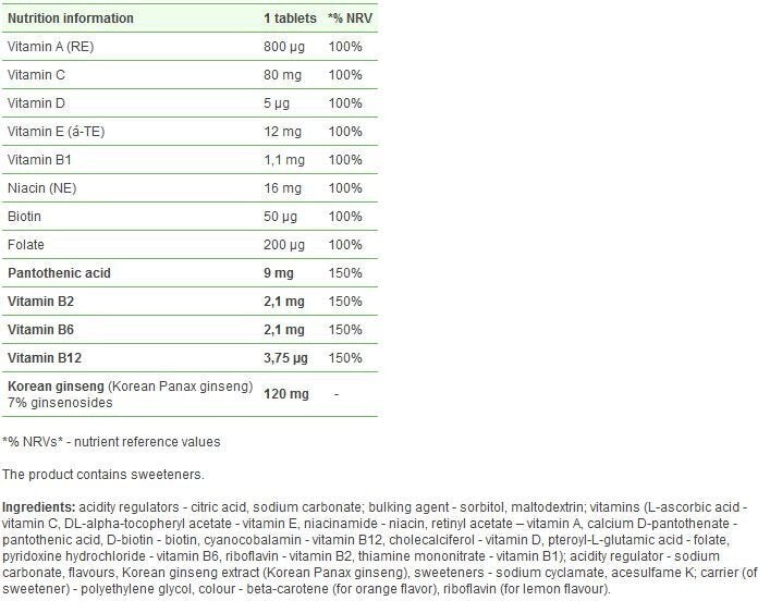 <tc>Olimp</tc> Gold Vit Complex + Ginseng/20 Compresse Effervescenti
