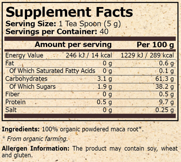 <tc>Pure Nutrition</tc> - MACA BIOLOGICA - 200 g