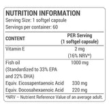 Olio di pesce Omega-3/Altamente concentrato - 60 capsule di gel