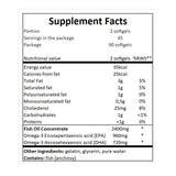 Omega 3/Olio di pesce al 70% ad alta concentrazione - 90 capsule di gel